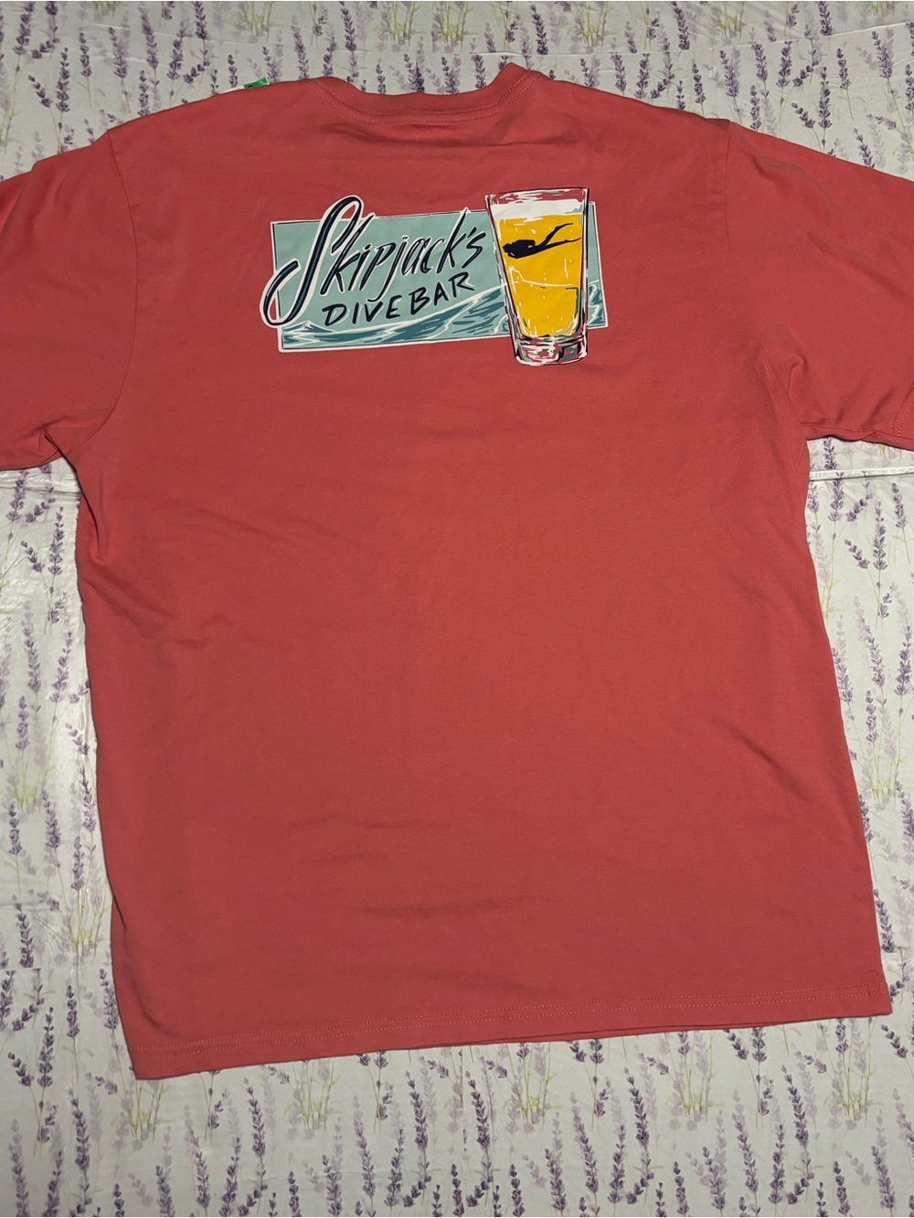 Southern Tide Coral Short-Sleeve Tee with Pint Glass Logo (XL)
